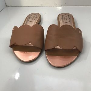 Ted Baker Rhaily Scalloped Slide Sandals